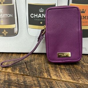 Henri Bendel Saffiano Leather Card Wristlet